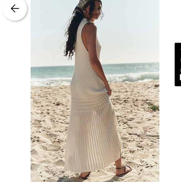 NWT FREE PEOPLE HARLEY SWEATER MAXI DRESS IN FROSTY SPRUCE, Medium - Picture 4 of 5